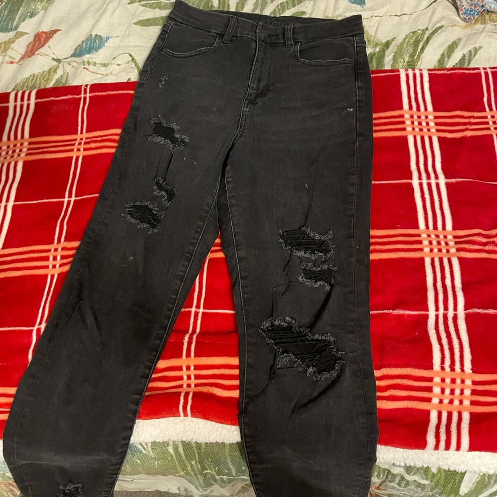 ripped black jeans